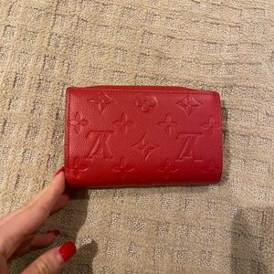 Louis Vuitton Cherry Red Embossed Wallet
